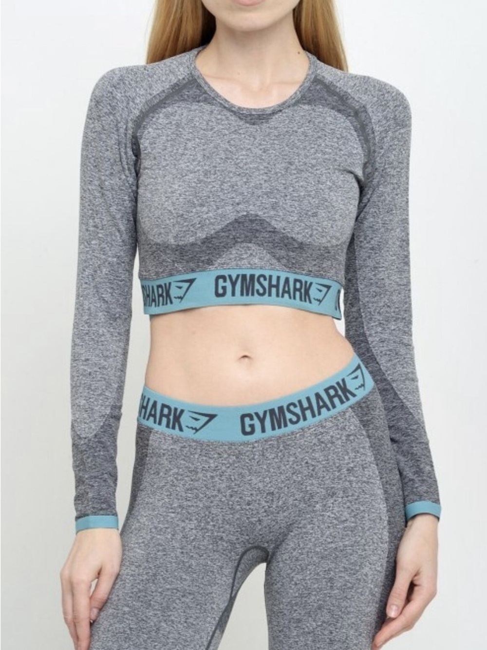 Gymshark Grey Flex Long Sleeve Crop Top
